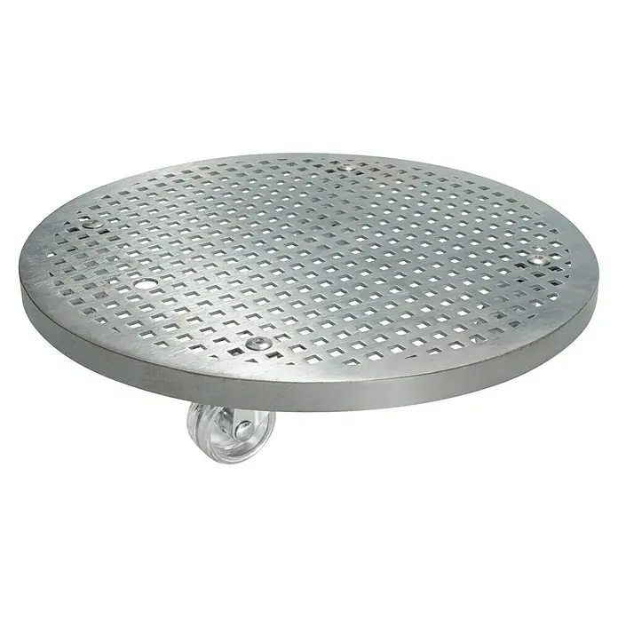 Wagner System Pflanzenroller Steel Retro - Stahl, Silber, Max. Belastung: 50 kg - Aufnahme einer runden Pflanzenroller mit Rollen, die ein praktisches Bewegen von Pflanzen ermöglicht und eine stilvolle Ergänzung für jeden Raum darstellt.