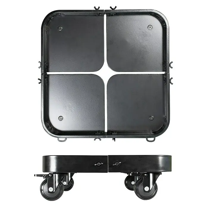 Wagner System Pflanzenroller Sun City Exclusive - L x B x H: 40 x 40 x 14 cm, Stahl, Schwarz, Max. Belastung: 200 kg - Transportwagen mit vier Rädern, ideal für den professionellen Einsatz. Robuste Konstruktion für schwere Lasten.