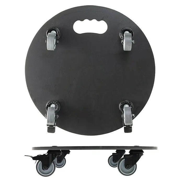 Wagner System Pflanzenroller HPL Black GH0630 - Schwarz, Max. Belastung: 100 kg - Schwarzes, rundes Werkstatt-Rollliege mit Griffloch & vier Rollen. Praktische Lösung für Mechanikerarbeiten mit viel Bewegungsfreiheit.
