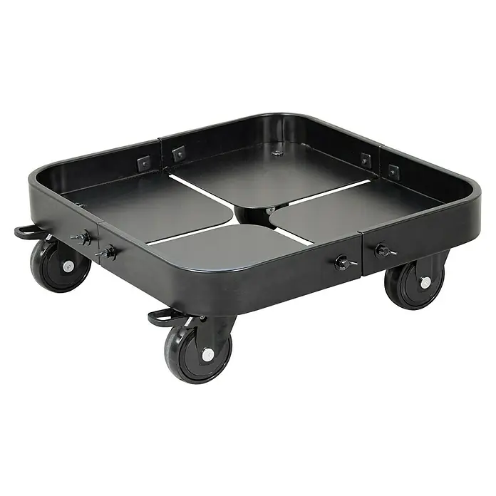 Wagner System Pflanzenroller Sun City Exclusive - L x B x H: 40 x 40 x 14 cm, Stahl, Schwarz, Max. Belastung: 200 kg - Schwarzer Rollwagen mit Rädern und einer quadratischen Ablagefläche für den einfachen Transport von Gegenständen.