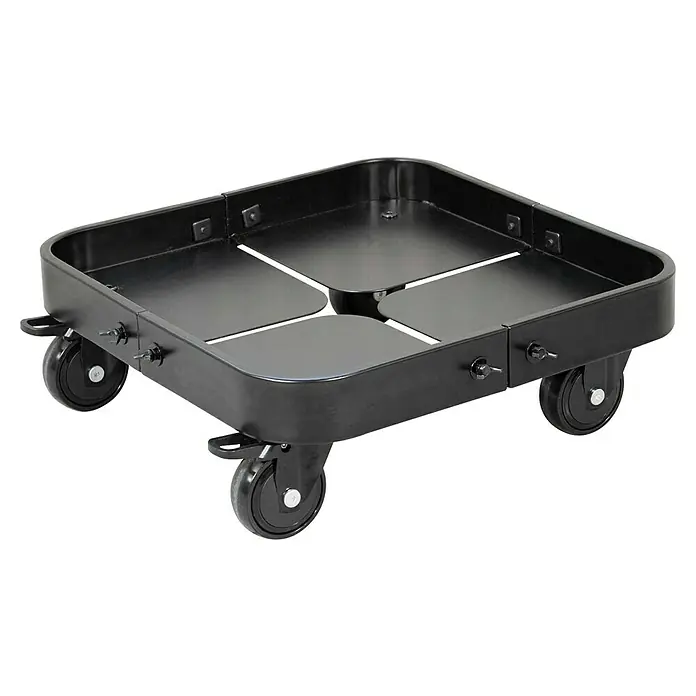 Wagner System Pflanzenroller Sun City Exclusive - L x B x H: 25 x 25 x 10,5 cm, Stahl, Schwarz, Max. Belastung: 200 kg - Schwarzer Rollwagen mit robustem Rahmen und vier Rollen für einfachen Transport. Ideal für Werkstatt oder Lager.