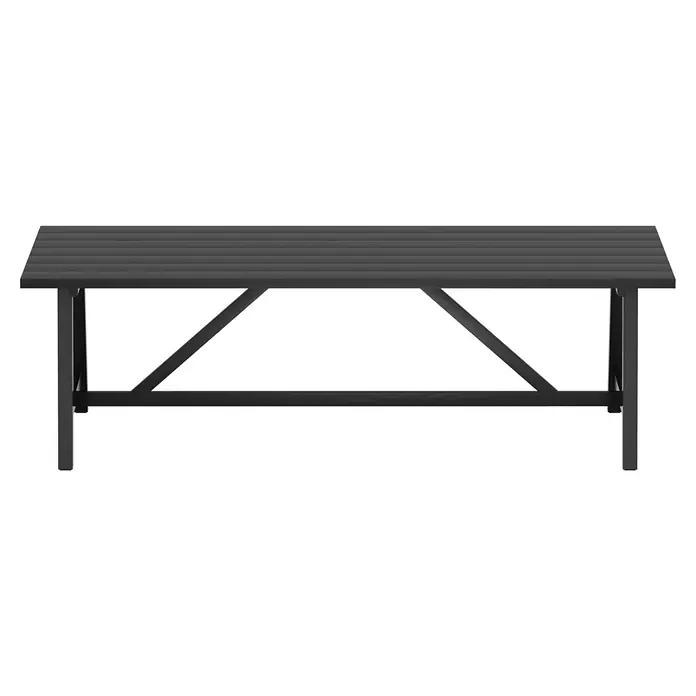 Sunfun Melina Gartentisch - L x B x H: 240 x 100 x 75 cm, Akazie, Rechteckig, Black Washed