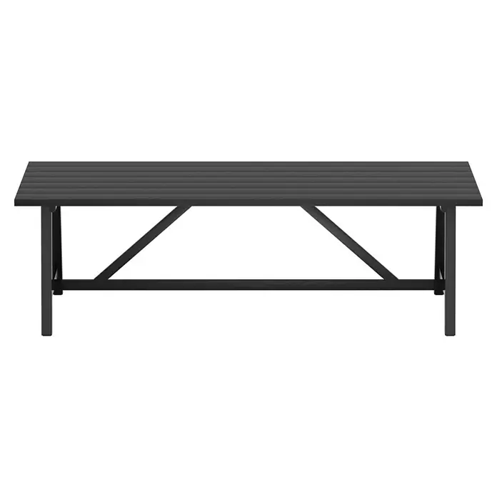 Sunfun Gartenmöbel-Set Melina/Maja - 7 -tlg., Akazie, Aluminium, Polyester, Schwarz/Night-Grey - Schwarzer Carport mit geneigtem Dach und robustem Rahmen, ideal für zusätzlichen Schutz Ihres Autos oder als stilvoller Unterstand.