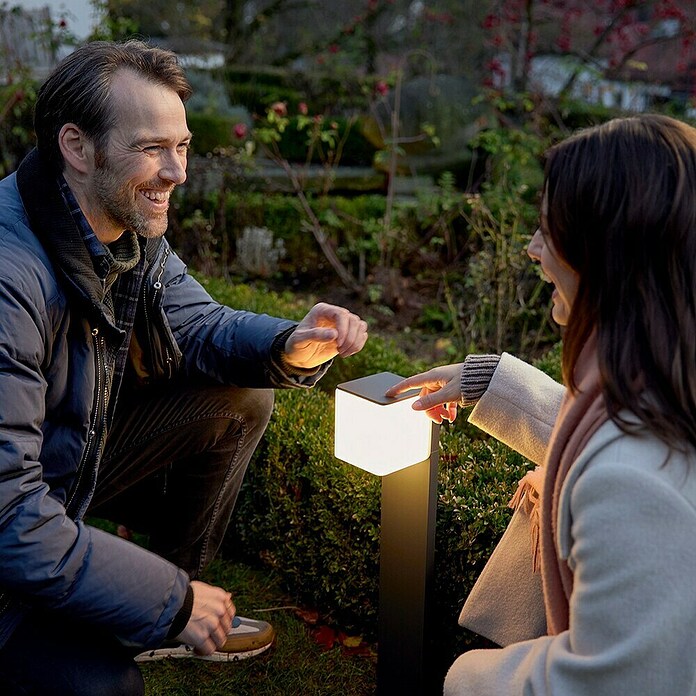 Steinel Sensor-LED-Außenwegeleuchte GL 80 LED iHF (9,5 W, Anthrazit, L x B x H: 13,2 x 11 x 63,25 cm)