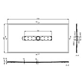 Sanotechnik Tuš kada  (D x Š: 170 x 80 cm, Kompozitni materijal, Bijela) | BAUHAUS
