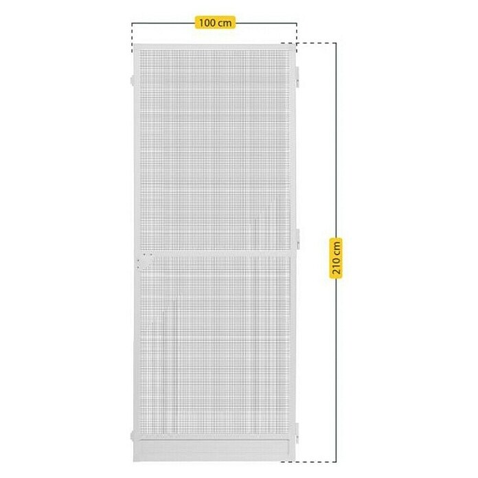 Schellenberg Insect System Mreža za zaščito pred žuželkami  (Š x V: 100 x 210 mm, Magnetno zapiralo, Bela) | 1195 - Fliegengitter | AAEF - Fliegenschutz | AAE - Beschläge | AA - Eisenwaren | A - Eisenwaren | BAUHAUS
