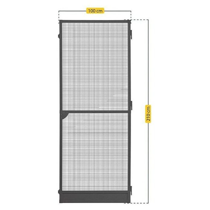 Schellenberg Insect System Mreža za zaščito pred žuželkami  (Š x V: 100 x 210 mm, Magnetno zapiralo, Antracit) | 1195 - Fliegengitter | AAEF - Fliegenschutz | AAE - Beschläge | AA - Eisenwaren | A - Eisenwaren | BAUHAUS