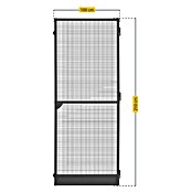 Schellenberg Insect System Mreža za zaščito pred žuželkami  (Š x V: 100 x 210 mm, Magnetno zapiralo, Antracit) | 1195 - Fliegengitter | AAEF - Fliegenschutz | AAE - Beschläge | AA - Eisenwaren | A - Eisenwaren | BAUHAUS