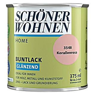 SCHÖNER WOHNEN-Farbe Home Buntlack (Korallenrosa, 375 ml, Glänzend)