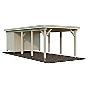 Palmako Carport con trastero Karl (Medidas ext. (An x Pr): 315 x 732 cm, Carport individual, Natural) | BAUHAUS