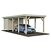 Palmako Carport con trastero Karl (Medidas ext. (An x Pr): 315 x 732 cm, Carport individual, Natural) | BAUHAUS