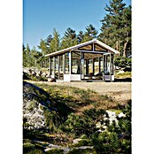 Palmako Caseta de jardín Isabella (Medidas ext. (An x Pr): 465 x 465 cm, Madera sin tratar, Natural) | BAUHAUS