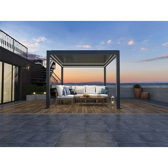 Pergola Bellano S25  (Do x Š: 303 x 303 cm, Antracit) | 8298 - Gartenzelte/Pavillons | ICFA - Sonnenschutz | ICF - Sonnenschutz | IC - Freizeit im Garten | I - Stadtgarten | BAUHAUS