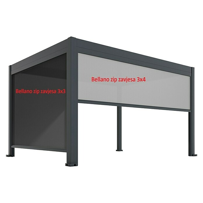 Bočna stranica paviljona ZIP screen  (Tkanina, Širina: 403 cm) | BAUHAUS