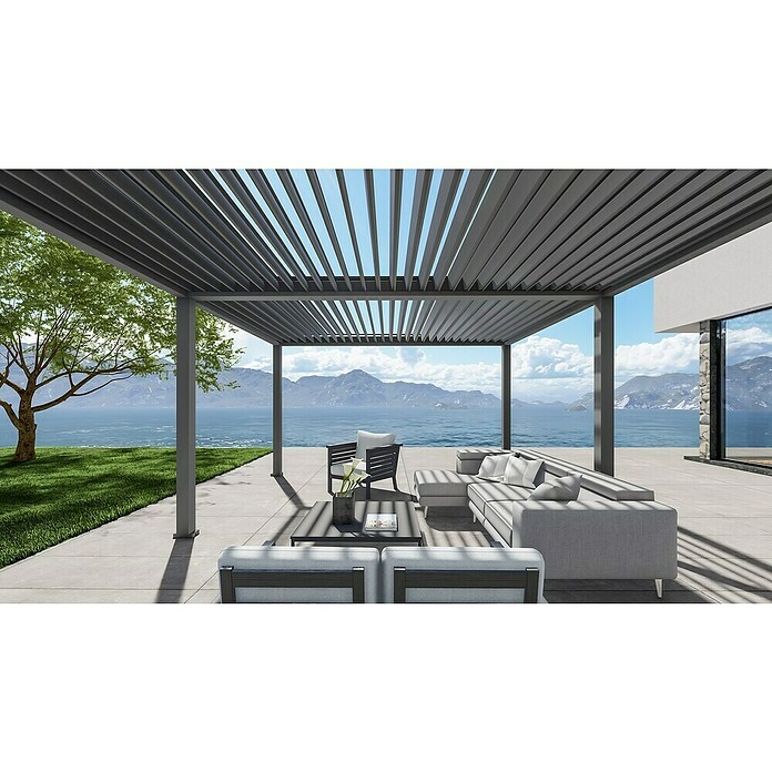 Paviljon Bellano S25  (D x Š: 403,5 x 585,5 cm, Tamno siva) | BAUHAUS