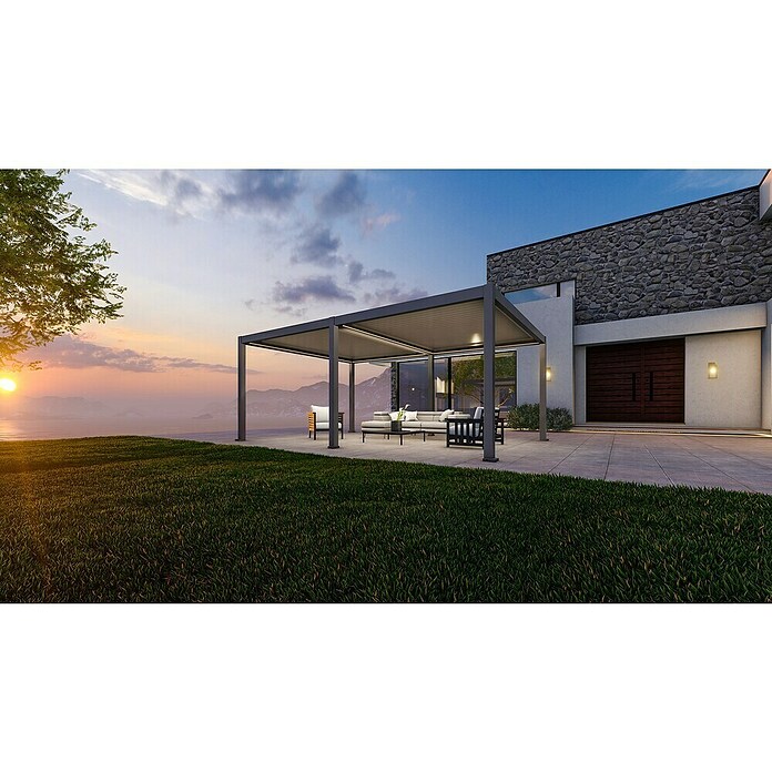 Paviljon Bellano S25  (D x Š: 403,5 x 585,5 cm, Tamno siva) | BAUHAUS