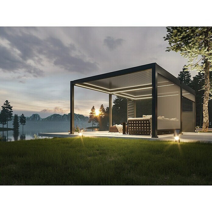 Paviljon Bellano S25  (D x Š: 403,5 x 585,5 cm, Tamno siva) | BAUHAUS