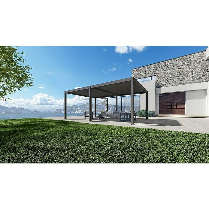 Paviljon Bellano S25  (D x Š: 403,5 x 585,5 cm, Tamno siva) | BAUHAUS