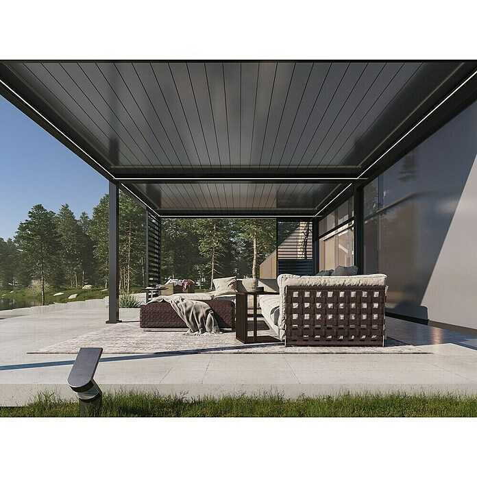 Pergola Bellano S25  (Do x Š: 403,5 x 585,5 cm, Antracit) | 8298 - Gartenzelte/Pavillons | ICFA - Sonnenschutz | ICF - Sonnenschutz | IC - Freizeit im Garten | I - Stadtgarten | BAUHAUS