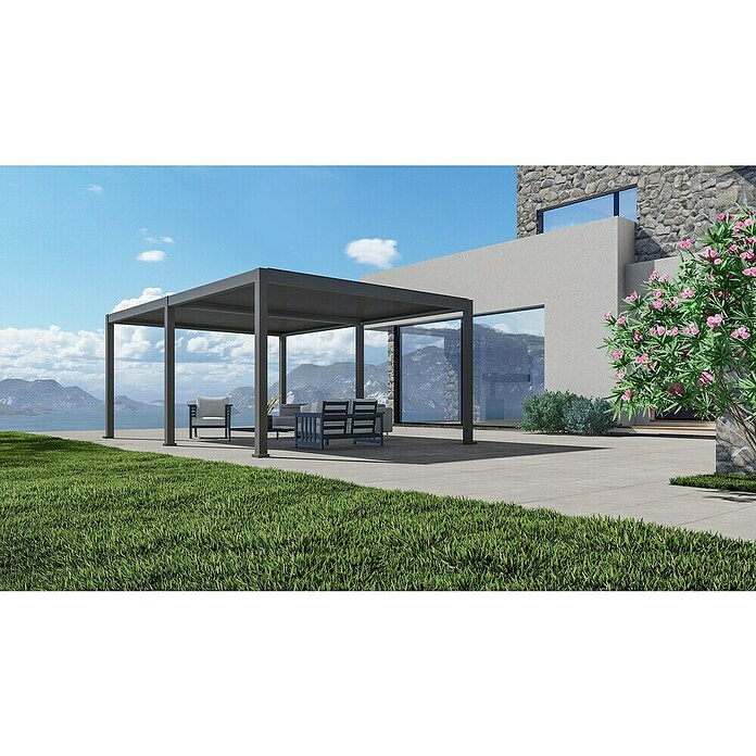 Paviljon Bellano S25  (D x Š: 403,5 x 585,5 cm, Tamno siva) | BAUHAUS