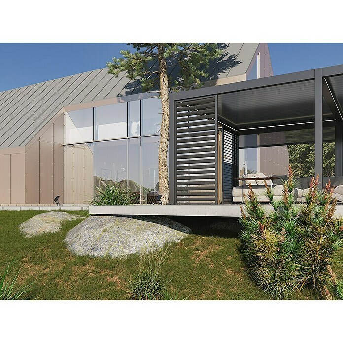 Pergola Bellano S25  (Do x Š: 403,5 x 585,5 cm, Antracit) | 8298 - Gartenzelte/Pavillons | ICFA - Sonnenschutz | ICF - Sonnenschutz | IC - Freizeit im Garten | I - Stadtgarten | BAUHAUS