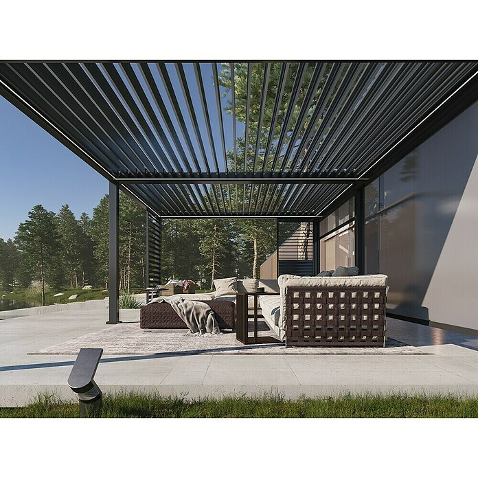 Paviljon Bellano S25  (D x Š: 403,5 x 585,5 cm, Tamno siva) | BAUHAUS