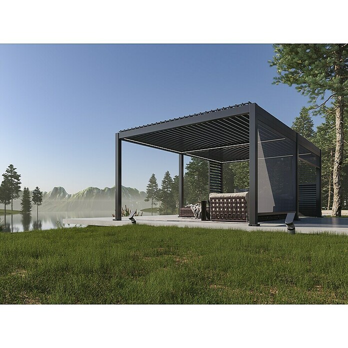 Paviljon Bellano S25  (D x Š: 403,5 x 585,5 cm, Tamno siva) | BAUHAUS