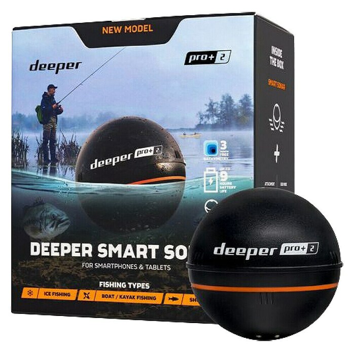 Deeper Fishfinder & GPS-Kartenplotter PRO+ 2 (Höhe: 65 mm, WLAN) | BAUHAUS