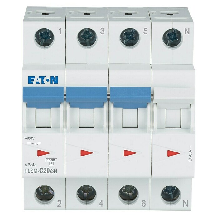 Eaton Leitungsschutzschalter PLSM-C20A/3-POL+N (C, 20 A, 3 Stk.) | BAUHAUS
