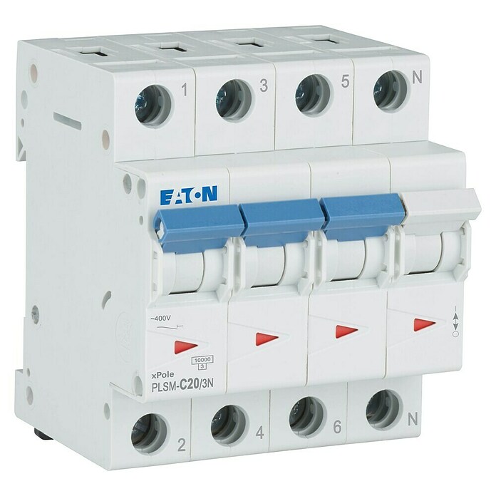 Eaton Leitungsschutzschalter PLSM-C20A/3-POL+N (C, 20 A, 3 Stk.) | BAUHAUS