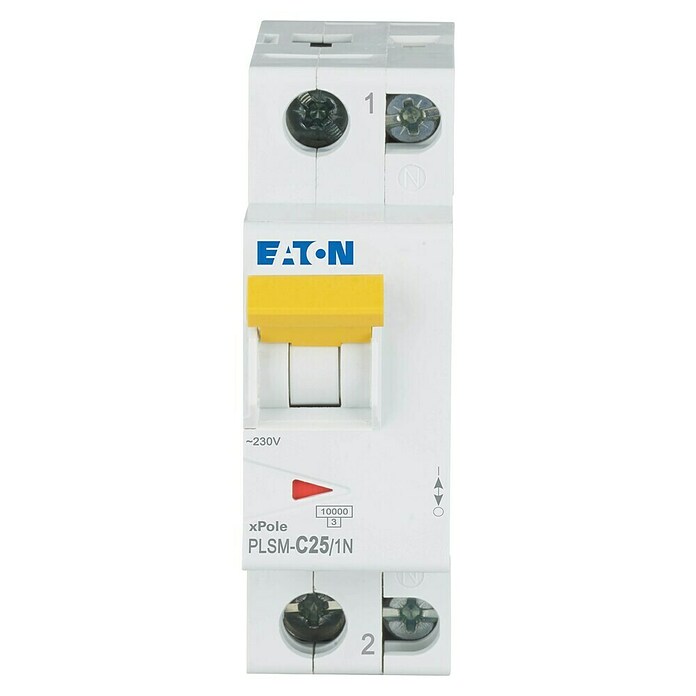 Eaton Leitungsschutzschalter PLSM-C25/1N (C, Bemessungsfehlerstrom: 25 A, 1 Stk.) | BAUHAUS