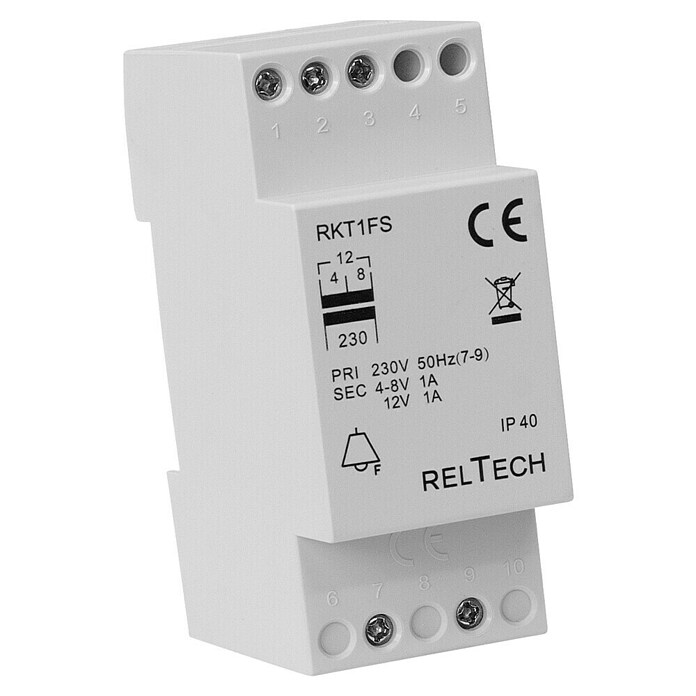 Reltech Klingeltrafo RKT2PTC (230 V, 2 A) | BAUHAUS