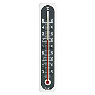 TFA Dostmann Thermometer (Analog, L x B x H: 40 x 7 x 200 mm, Weiß/Dunkelgrau)