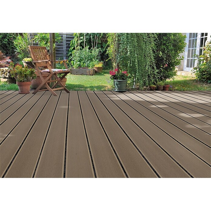 WPC-Terrassendiele Brown (Braun, 290 x 12 x 2 cm)