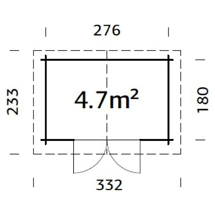 Palmako Caseta de jardín Valentine (Medidas ext. (An x Pr): 332 x 233 cm, Madera, Marrón) | BAUHAUS