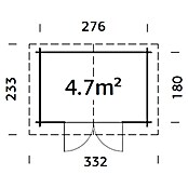 Palmako Caseta de jardín Valentine (Medidas ext. (An x Pr): 332 x 233 cm, Madera, Marrón) | BAUHAUS