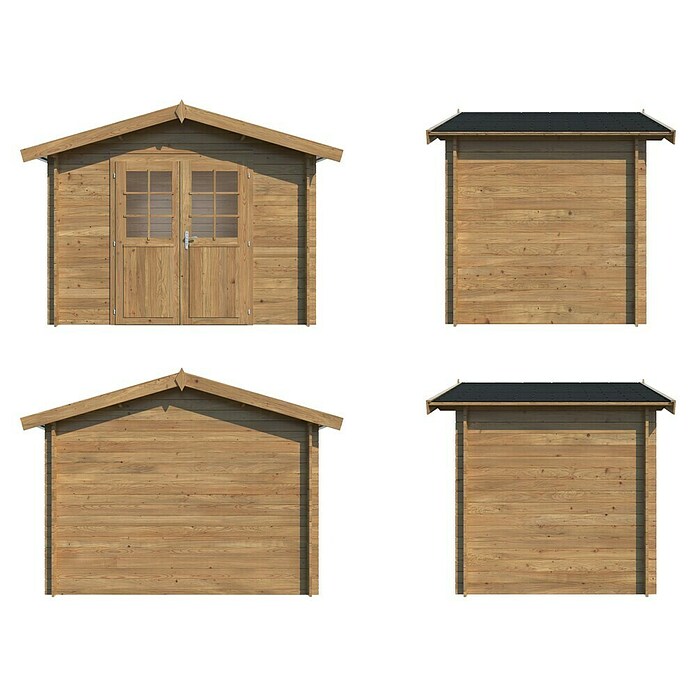 Palmako Caseta de jardín Valentine (Medidas ext. (An x Pr): 332 x 233 cm, Madera, Marrón) | BAUHAUS