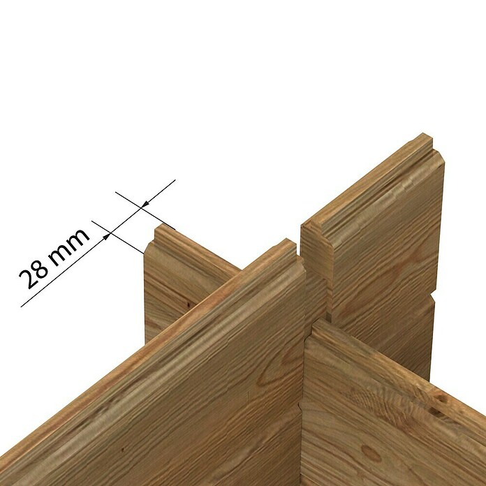 Palmako Caseta de jardín Valentine (Medidas ext. (An x Pr): 394 x 329 cm, Madera, Marrón) | BAUHAUS