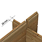 Palmako Caseta de jardín Valentine (Medidas ext. (An x Pr): 394 x 329 cm, Madera, Marrón) | BAUHAUS