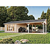 Palmako Caseta de jardín Irene (Medidas ext. (An x Pr): 1.006 x 619 cm, Madera sin tratar, Natural) | BAUHAUS