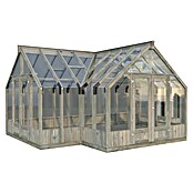Palmako Invernadero Emilia XL (Medidas ext. (An x Pr): 421 x 543 cm, Madera, 18 mm, Gris) | BAUHAUS