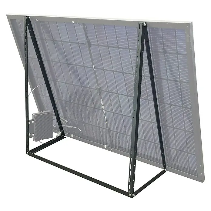 Schwaiger Aufständerung - Passend für: Solarmodule - Ansicht einer Solaranlage mit Rahmenstruktur, die nachhaltige Energiegewinnung und Stabilität zeigt.