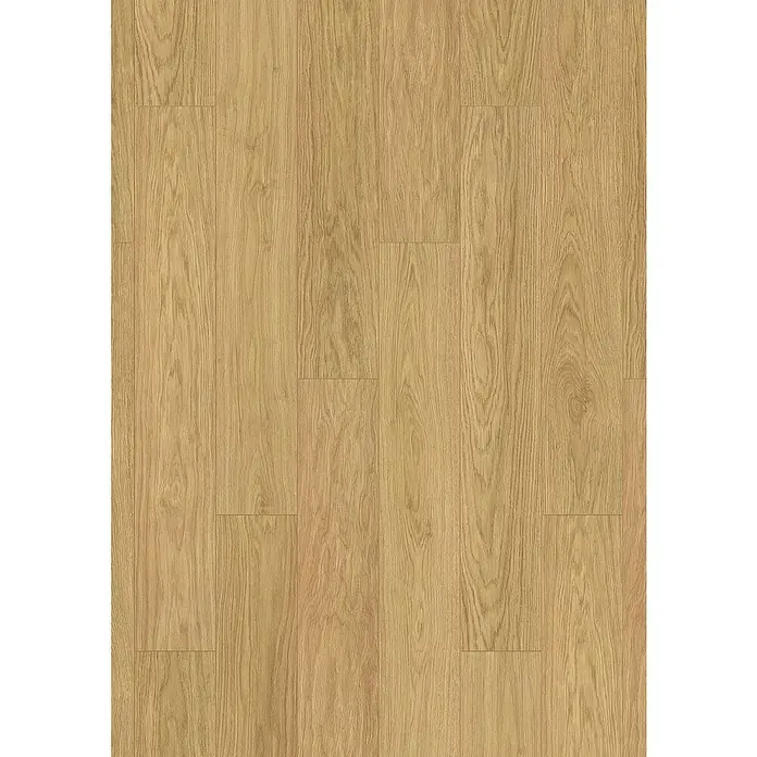 LOGOCLIC Vinto Laminatmuster Summer - 300 x 195 x 8 mm, Landhausdiele - Nahaufnahme von hellem Laminatboden in Holzoptik, der eine warme und natürliche Atmosphäre vermittelt.