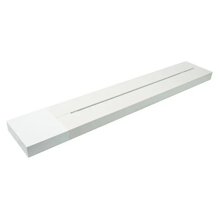 Schwaiger Steckdosenleiste Modulare Stromschiene - 50 cm, Weiß, IP20, Ohne Schalter - Eine moderne, weiße Ethanol-Feuerstelle für den Innenbereich. Sie ist ideal für Wohnräume und sorgt für eine warme, gemütliche Atmosphäre.