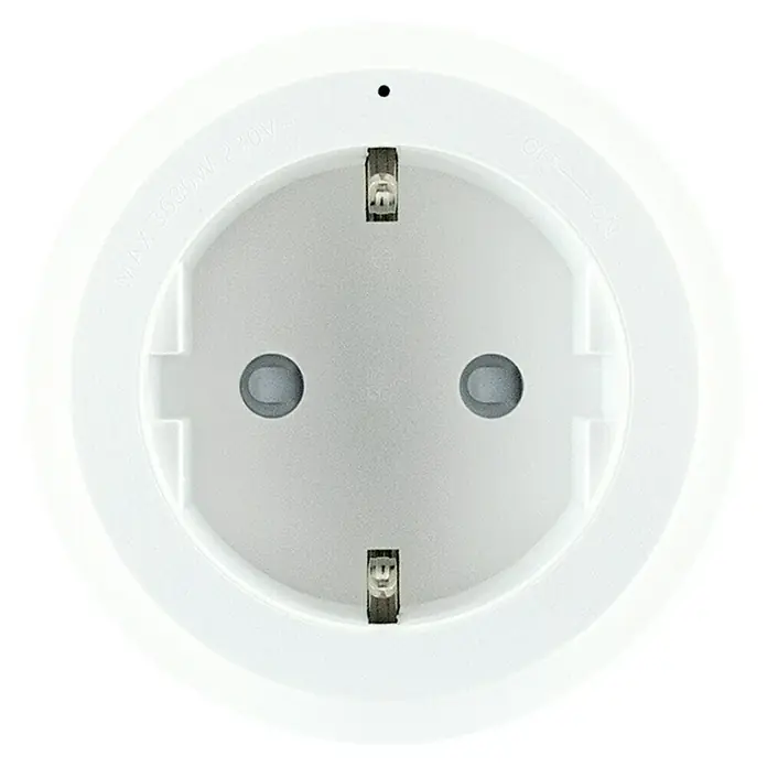 Schwaiger Steckdose Adapter - 6,2 cm, Weiß - Nahaufnahme einer weißen Schuko-Steckdose, die ein einfaches und sauberes Design für elektrische Anschlüsse zeigt.