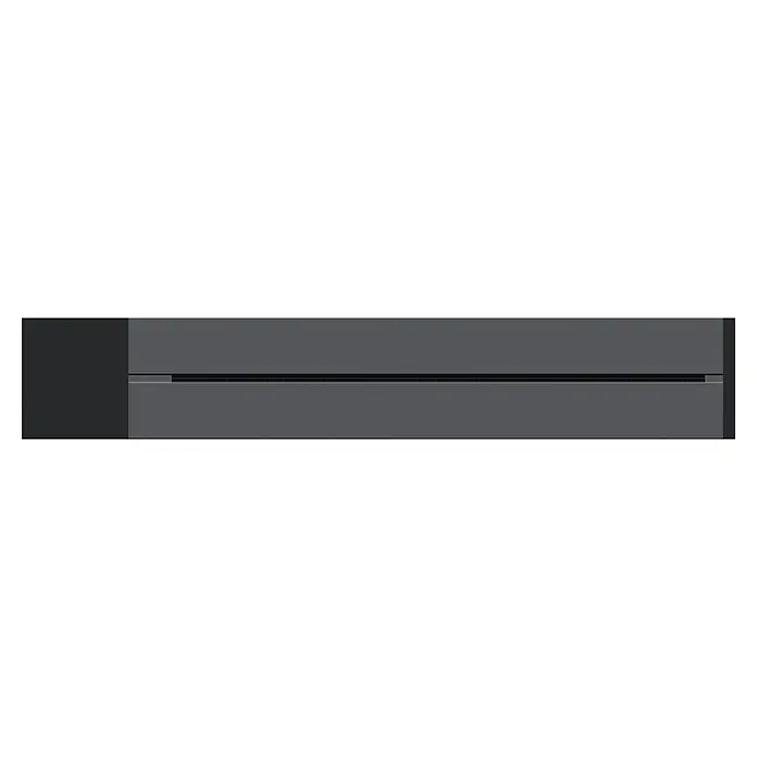 Schwaiger Steckdosenleiste Modulare Stromschiene - 50 cm, Schwarz, IP20, Ohne Schalter - Ein schwarzes Piano mit einer minimalistischen Ästhetik, perfekt für moderne Musikliebhaber. Eleganz trifft auf musikalische Ausdruckskraft.