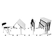ArtExport Mesa de escritorio Taxi (L x An x Al: 80 x 160 x 74 cm, Blanco, Ruedas) | BAUHAUS