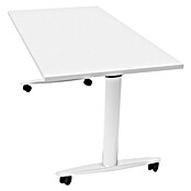 ArtExport Mesa de escritorio Taxi (L x An x Al: 80 x 160 x 74 cm, Blanco, Ruedas) | BAUHAUS