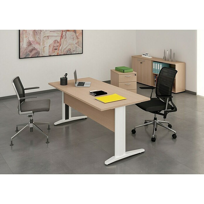 ArtExport Presto Cajonera con ruedas Venere (L x An x Al: 52 x 43 x 59,5 cm, Roble, Número de cajones: 3 ud.) | BAUHAUS