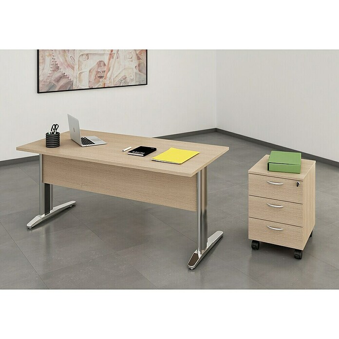 ArtExport Presto Cajonera con ruedas Venere (L x An x Al: 52 x 43 x 59,5 cm, Roble, Número de cajones: 3 ud.) | BAUHAUS